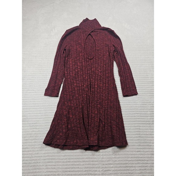 American Eagle Dress Womens Small Ribbed Turtle Neck Long Sleeve Cut Out Back - Picture 6 of 7